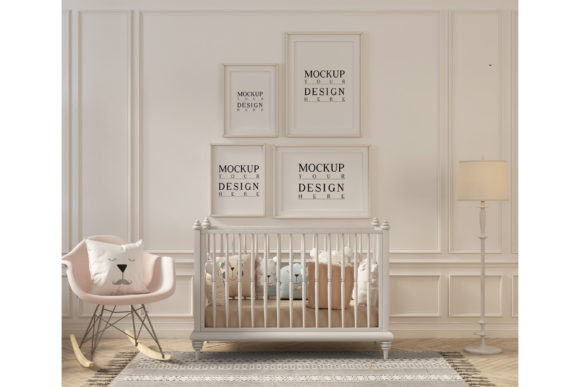 Download Mockup Poster in Cute Nursery Room - Mockup Collection