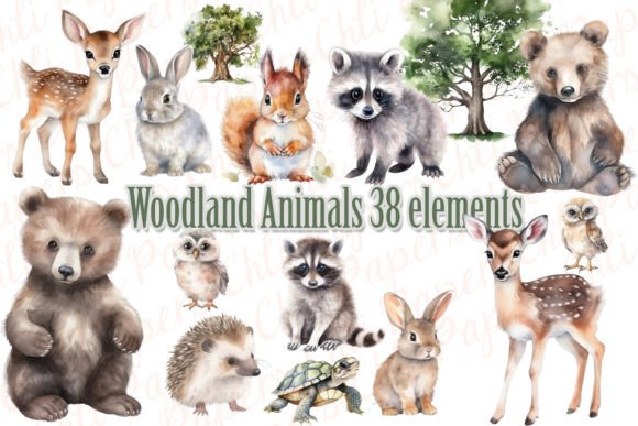 Download Woodland Animals,Watercolor Animals Png - Watercolor animals Collection