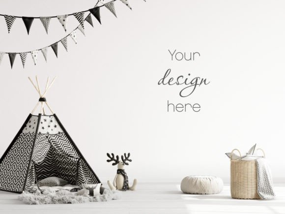 Download Nursery Wall Mockup - Mockup Collection
