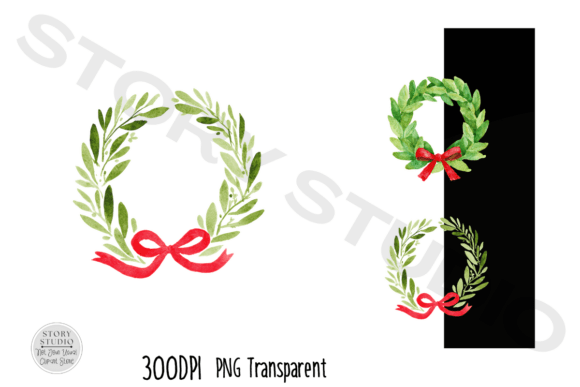 Download Watercolor Christmas Wreath Bundle - Premium Resources