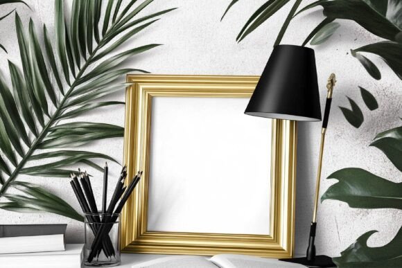 Download Single Blank Frame Mockup Setup - Mockup Collection