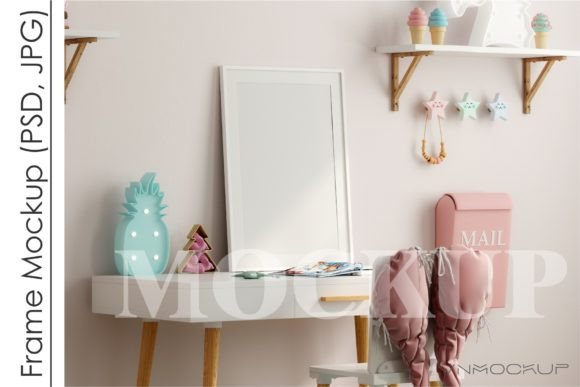 Download Frame Mockup Kids Room, Girl Room Frame - Mockup Collection