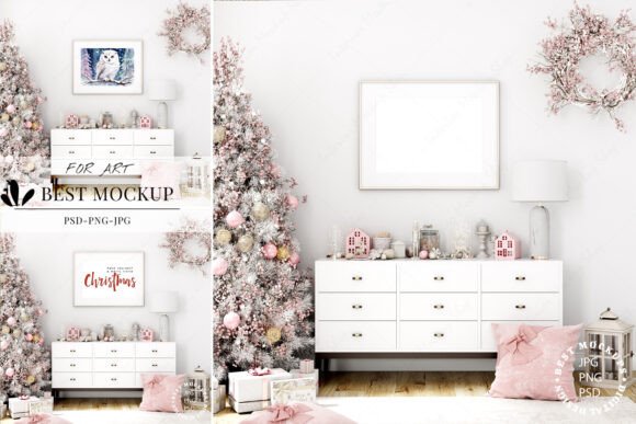 Download Christmas Frame Mockup, Interior Mockup - Interior mockup Collection