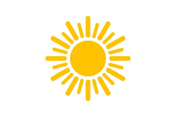 Download Shape of Yellow Sun. Vector Illustration - Sun Collection