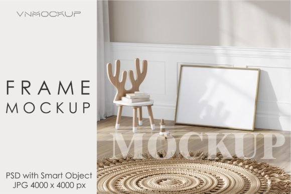 Download Mockup Frame in Kids Room Interior - Mockup Collection