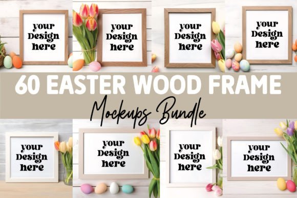 Download Easter Wood Frame Mockup Bundle - Mockup Collection