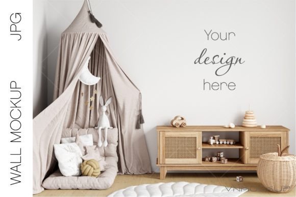 Download Empty Wall Nursery Interior Mockup - Interior mockup Collection