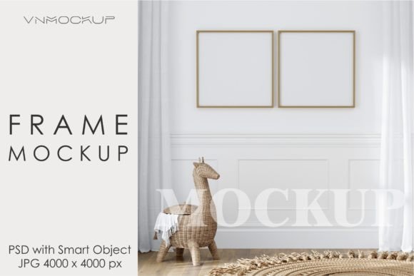 Download Mockup Frame in Kids Room Interior - Mockup Collection