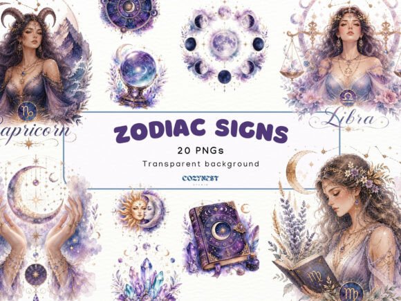 Download Zodiac Sign Watercolor Clipart Astrology - Astrology Collection