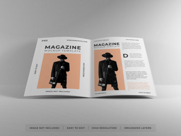 Download Realistic Magazine Paper Mockup Template - Mockup Collection
