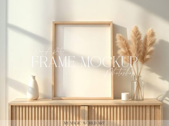 Download Frame on Dresser Psd Interior Mockup - Interior mockup Collection