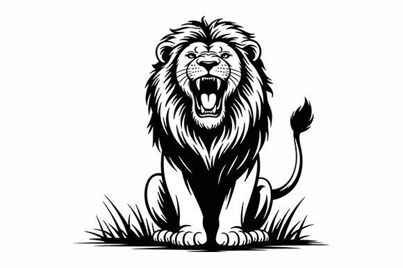 Download Roaring Lion SVG Design - Design Collection