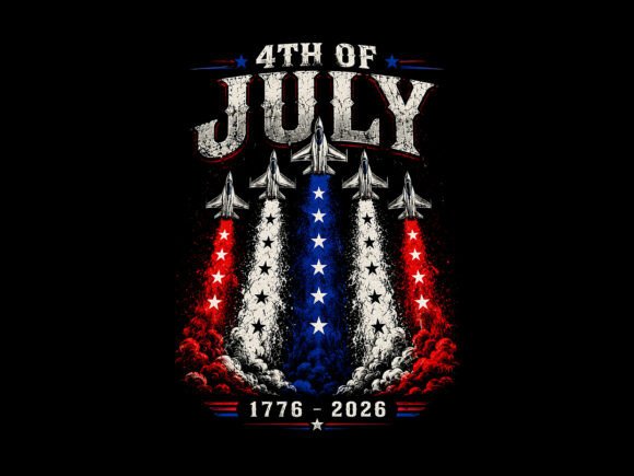 Download 4th of July Jets 1776 2026 PNG Design - Design Collection