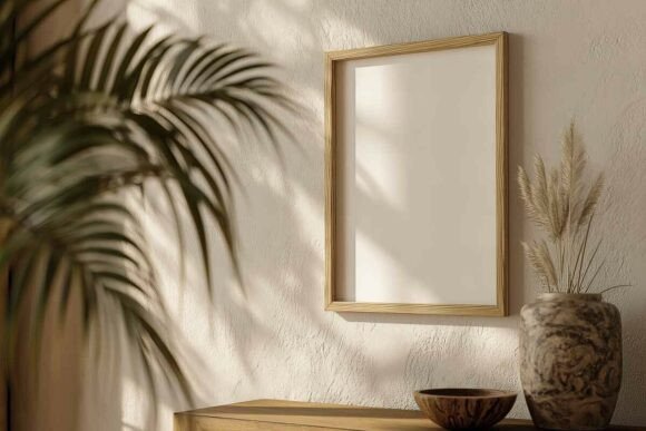 Download Poster Frame Mockup in Interior - Mockup Collection