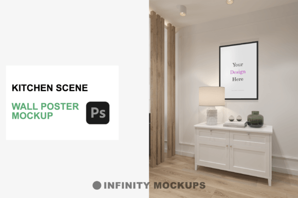 Download Kitchen Interior Design Frame Mockup - Mockup Collection