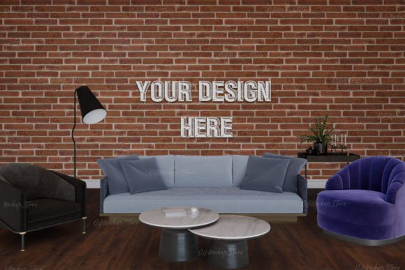 Download Mockup in Interior, Blank Wall Mock Up - Mockup Collection