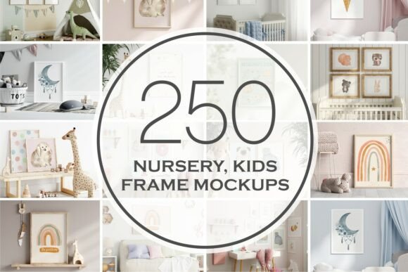 Download Kids Nursery Frame Mockup Bundle - Mockup Collection