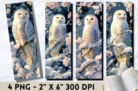 Download White Owl Printable Bookmark Design - Design Collection