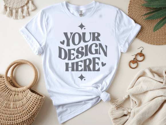 Download Gildan 64000 Flat Lay TShirt Mockup 38 - Mockup Collection