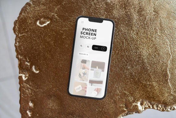 Download Phone Screen MockUp in Interior - Mockup Collection