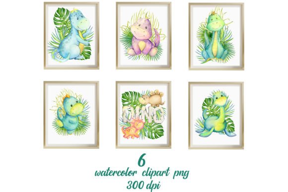 Download Dino, Watercolor Animals. Dinosaurs, PNG - Watercolor animals Collection