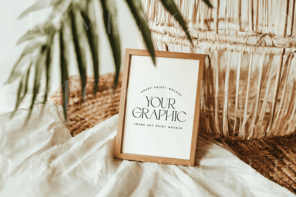 Download Boho 5x7 Wood Frame Mockup Print Mock Up - Mockup Collection