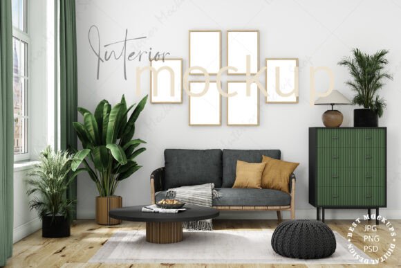 Download Frame Mockup Living Room - 364 - Mockup Collection