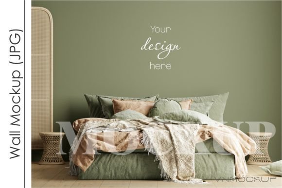 Download Bedroom Wall Mockup, Blank Wall Mockup - Mockup Collection