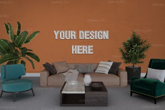 Download Interior Wall Mockup, Digital Print - Mockup Collection