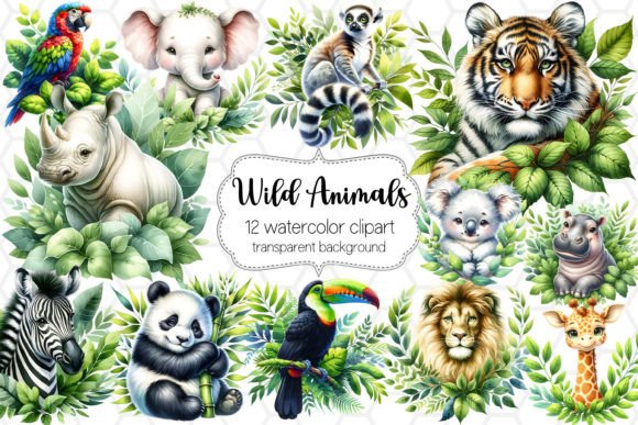 Download Wild Animal Clipart Bundle - PNG Designs - Design Collection