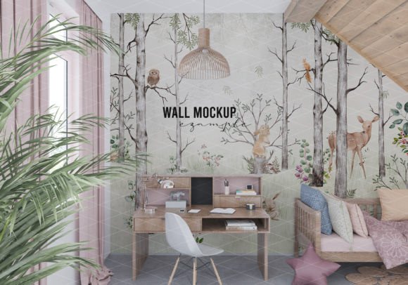 Download Wall Mockup Wallpaper Mockup Kids Room - Mockup Collection