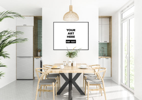 Download Frame Mockup Kitchen Dinig Room - Mockup Collection