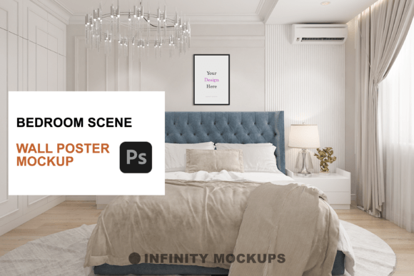Download Bedroom Wall Frame Mockup - Mockup Collection