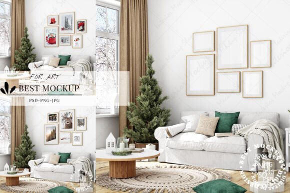 Download Christmas Frame Mockup, Interior Mockup - Premium Resources