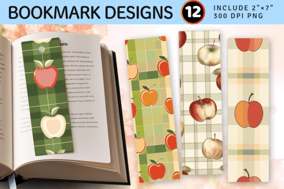 Download Apple Plaid PNG Bookmark Design - Design Collection