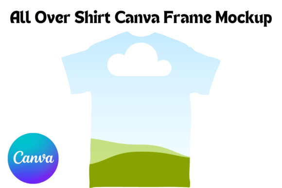 Download All over Shirt Canva Frame Mockup - Mockup Collection