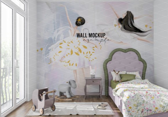 Download Wall Mockup Wallpaper Mockup Kids Room - Mockup Collection