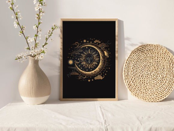 Download Celestial Moon &amp; Sun Printable Wall Art - Sun Collection
