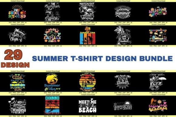 Download Amazing Summer T-Shirt Design Bundle - Design Collection