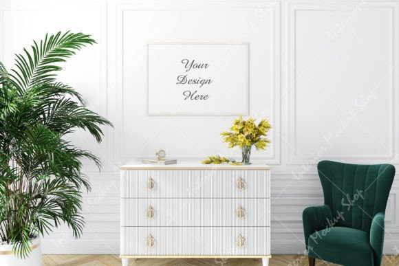 Download Frame Mockup in Interior - 1117 - Mockup Collection