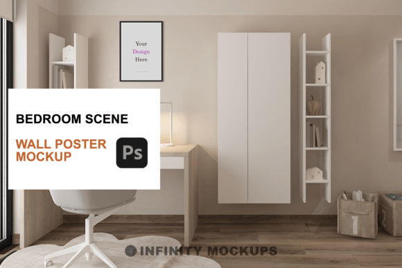 Download Bedroom Wall Frame Mockup - Mockup Collection