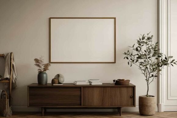 Download Poster Frame Mockup in Interior - Mockup Collection