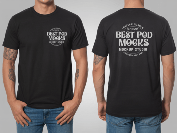Download Gildan 5000 Front &amp; Back T-Shirt Mockup - Mockup Collection