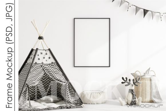 Download Scandinavian Kid's Room Frame Mockup - Mockup Collection