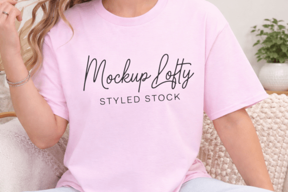 Download Gildan 5000 Light Pink Tshirt Mockup - Mockup Collection