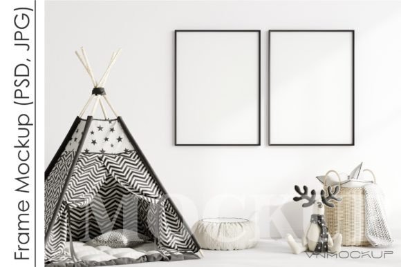 Download Scandinavian Kid's Room Frame Mockup - Mockup Collection