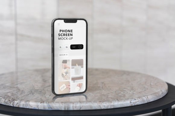Download Phone Screen MockUp in Interior - Mockup Collection