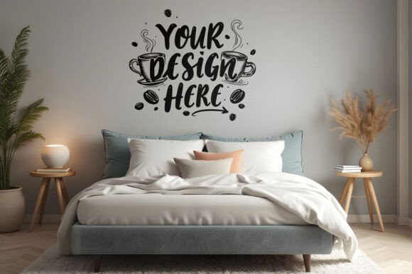 Download Bedroom Wall Mockup for Design Display - Mockup Collection