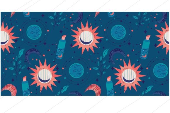 Download Celestial Magic Seamless Pattern Sun - Sun Collection
