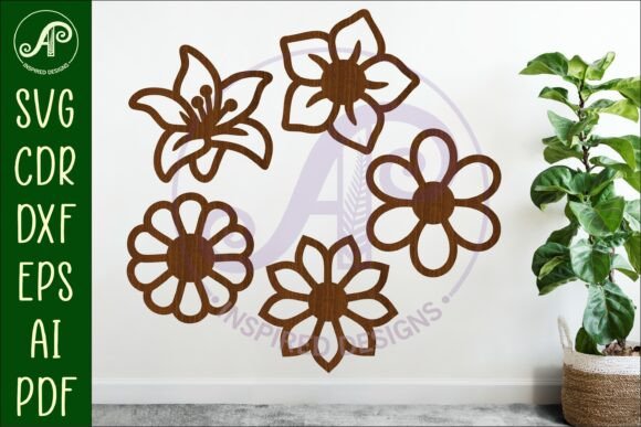 Download Flower Silhouette Cut out Designs 5 - Design Collection